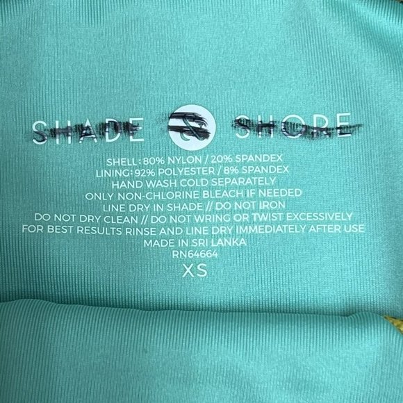 New Shade & Shore Bikini Bottoms XS Yellow Floral Swim Bottoms X-Small NWOT - Picture 7 of 7